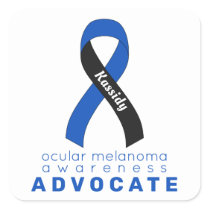 Ocular Melanoma Advocate White Square Sticker