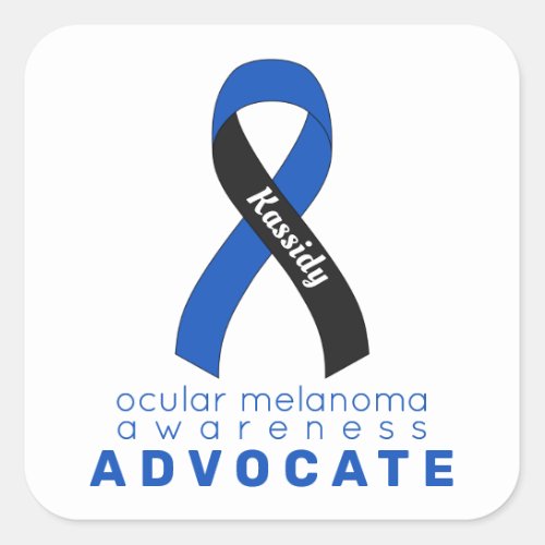 Ocular Melanoma Advocate White Square Sticker