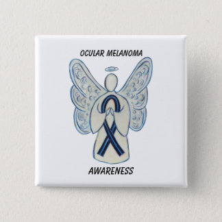 Ocular Melanoma Awareness Ribbon Angel Custom Pin