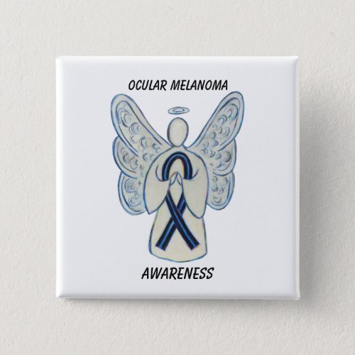 Ocular Melanoma Awareness Ribbon Angel Custom Pin