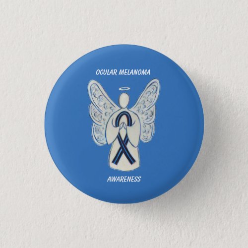 Ocular Melanoma Awareness Ribbon Angel Custom Pin