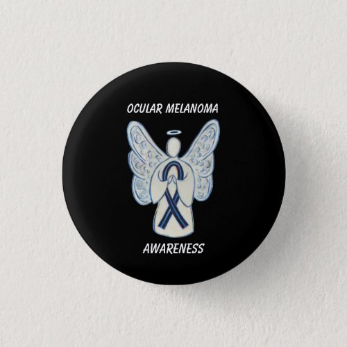 Ocular Melanoma Awareness Ribbon Angel Custom Pin