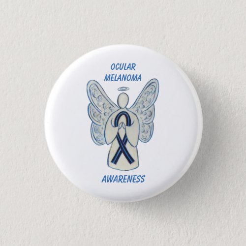 Ocular Melanoma Awareness Ribbon Angel Custom Pin