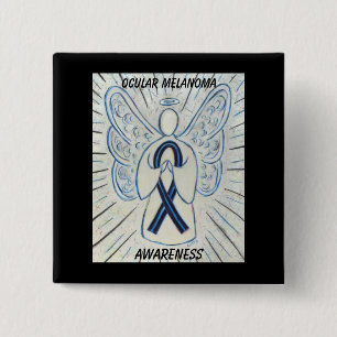 Ocular Melanoma Awareness Ribbon Angel Custom Pin