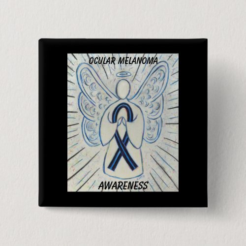 Ocular Melanoma Awareness Ribbon Angel Custom Pin