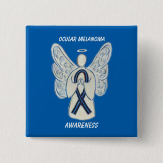 Ocular Melanoma Awareness Ribbon Angel Custom Pin