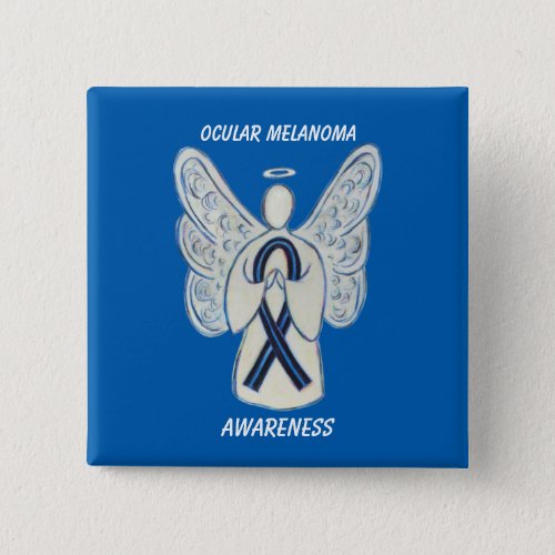 Ocular Melanoma Awareness Ribbon Angel Custom Pin