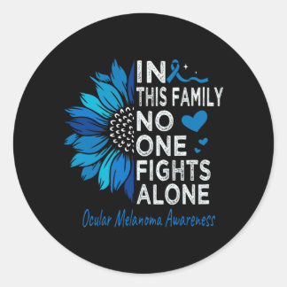 Ocular Melanoma Awareness Suower Support Ocular Classic Round Sticker