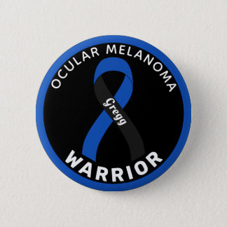 Ocular Melanoma Warrior Ribbon Black Button