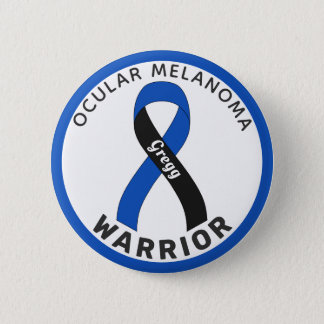Ocular Melanoma Warrior Ribbon White Button