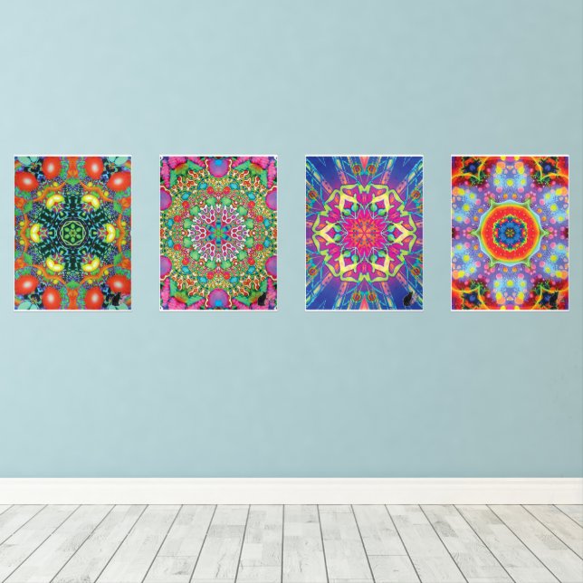 Ocular, Omen, Ornate, Paradigm -  Wall Art Sets (Wood Floor)