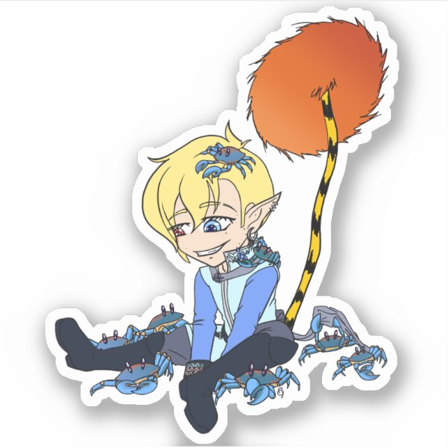 Ocular Ordeal Birthday Crabs Sticker (Front)