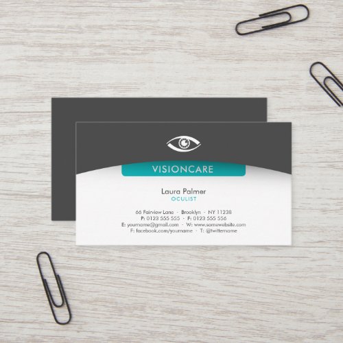 Oculist  Optican Professional Business Card