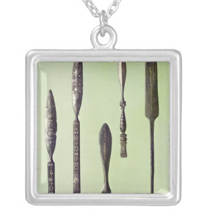 Oculist's instruments, c.270 silver plated necklace