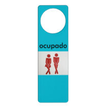 ocupado bathroom doorhanger ocupado bathroom doorhanger