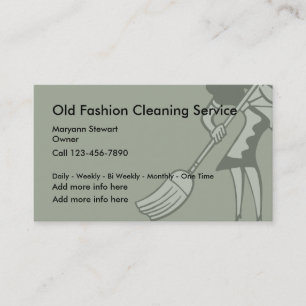 Od Fashioned Cleaning Service Business Cards