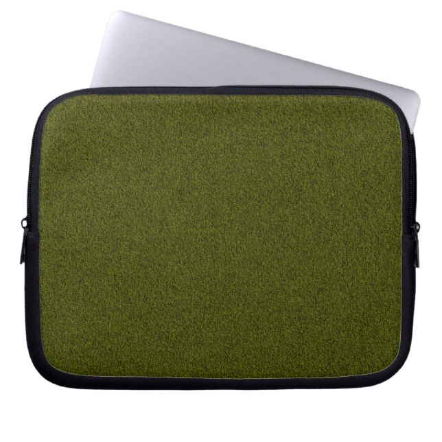 OD Green Canvas Texture Camo Laptop Sleeve (Front)