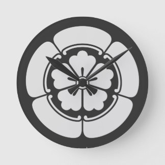 Oda Mokkou | KAMON [ Japanese Family Crest ]   Round Clock