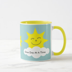 ODAAT Happy suns yellow ringer mug