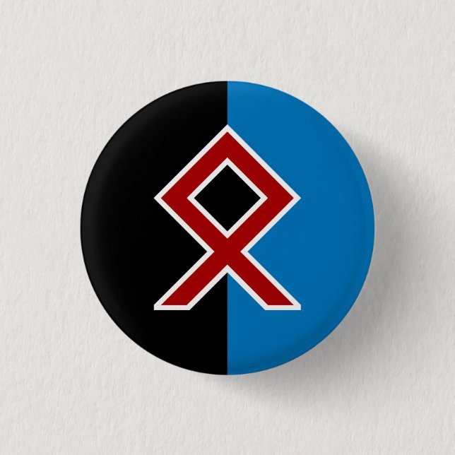 Odal Rune Badge - Life, Spirit, Soil & Sea Button (Front)
