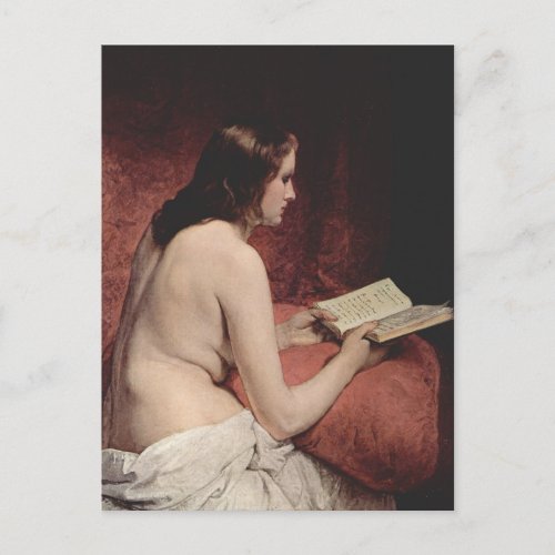 Odalisque with Book Postcard