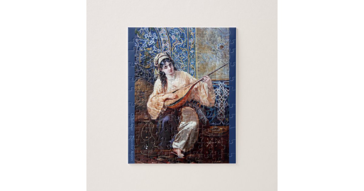 Odalisque with Mandolin Jigsaw Puzzle Zazzle