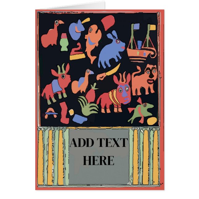 Odd Animals, add text,  Cards (Front)