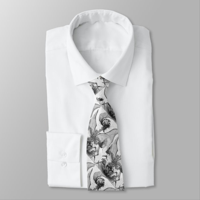 Odd Bone Fellow Horror Monster Art Necktie (Tied)