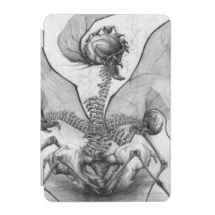Odd Bone Fellow Horror Skeleton Winged Monster Art iPad Mini Cover