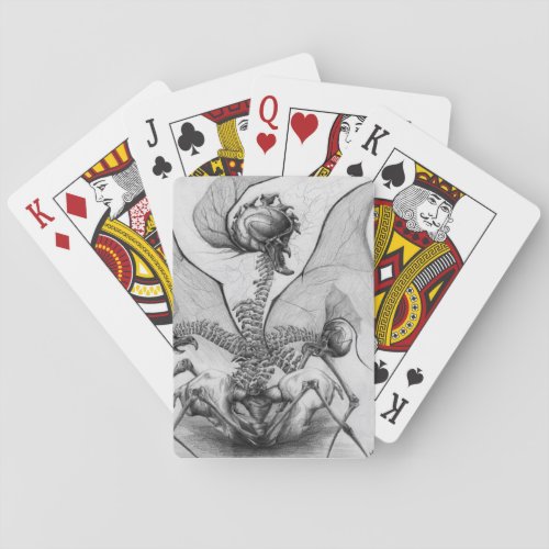 Odd Bone Fellow Skeleton Demon Horror Monster Art Playing Cards