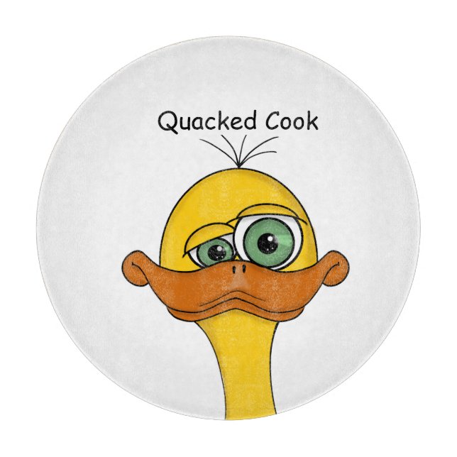 Odd Cartoon Duck Cutting Board (Front)