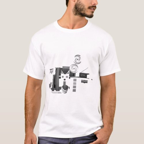 Odd cat abstract drawing T_Shirt