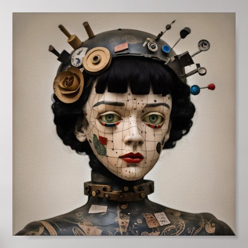 Odd Doll Surrealist AI image 006 P Poster