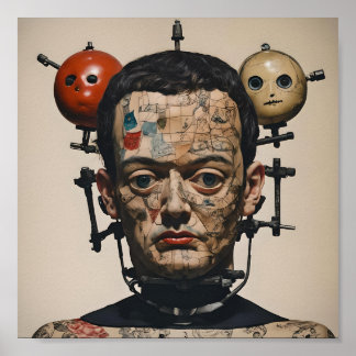 Odd Doll Surrealist AI image 010 P Poster