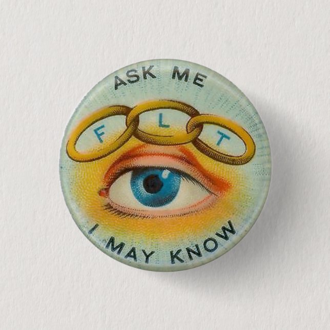 Odd Fellows "Ask Me I May Know" Pinback Button (Front)