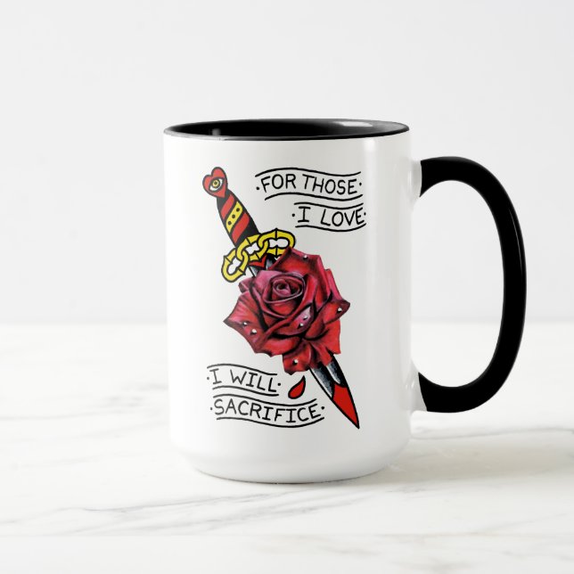 Odd Fellows Dagger and Rose Mug (Right)