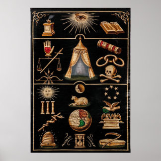 Odd Fellows Emblematic Tracing Board Chart