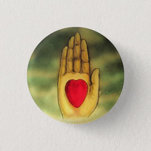 Odd Fellows Heart in Hand Button