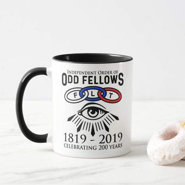 Odd Fellows Links and Eye 200th Anniversary Mug (With Donut)