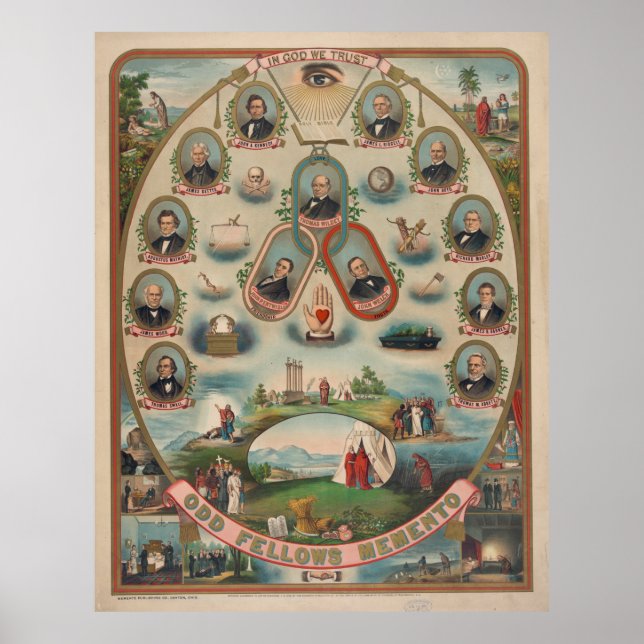 Odd fellows memento [1883] poster (Front)