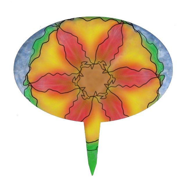 Odd Flower Cake Topper (Front)