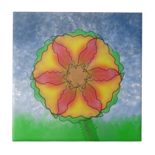 Odd Flower Ceramic Tile
