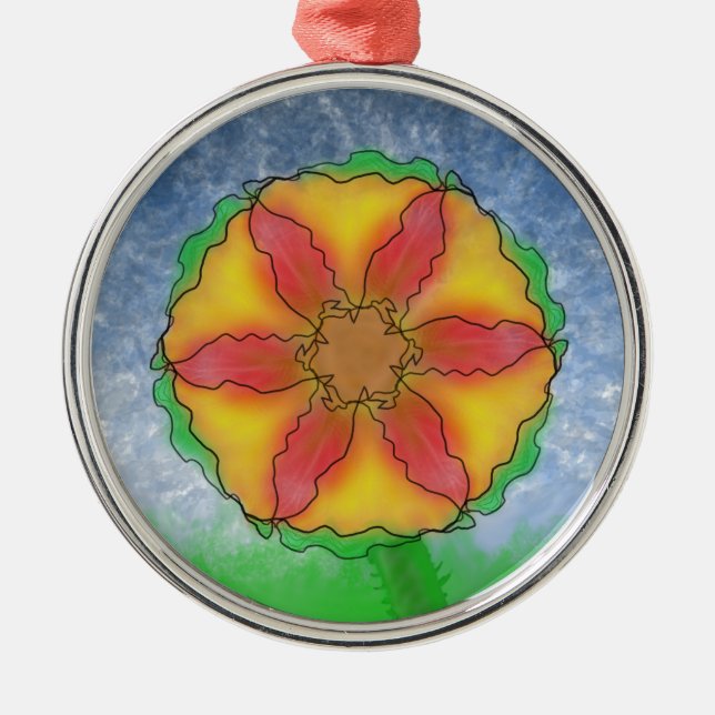 Odd Flower Metal Ornament (Front)