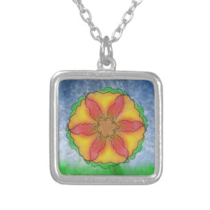 Odd Flower Silver Plated Necklace