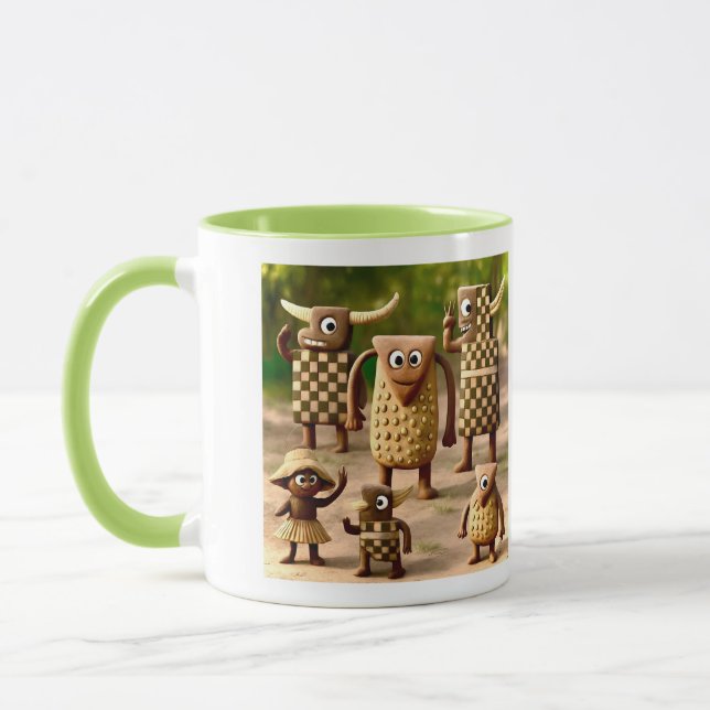 Odd Friends – Forest Checker & Dots Clan Poster Mug (Left)