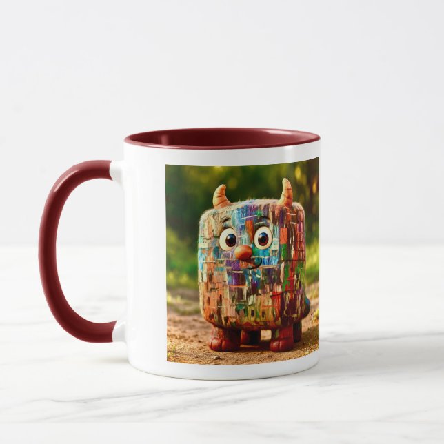 Odd Friends – Patchwork Cube Monster Poster Mug (Left)
