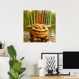 Odd Friends – Rainbow Spikes Monster Poster