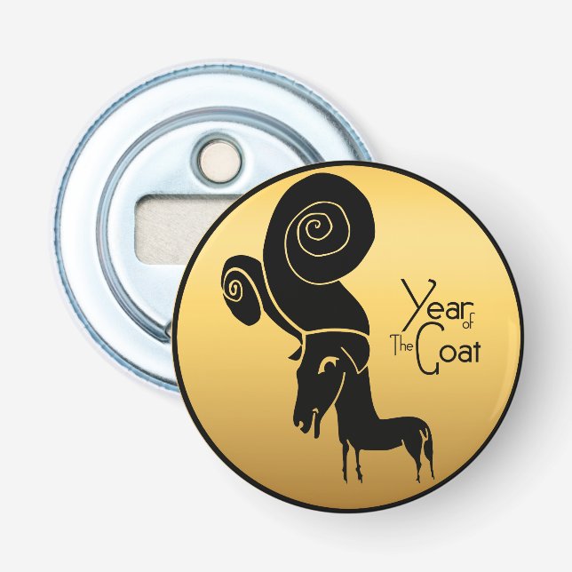 Odd Gold Ram Goat Chinese Year Zodiac R B Opener (Front)
