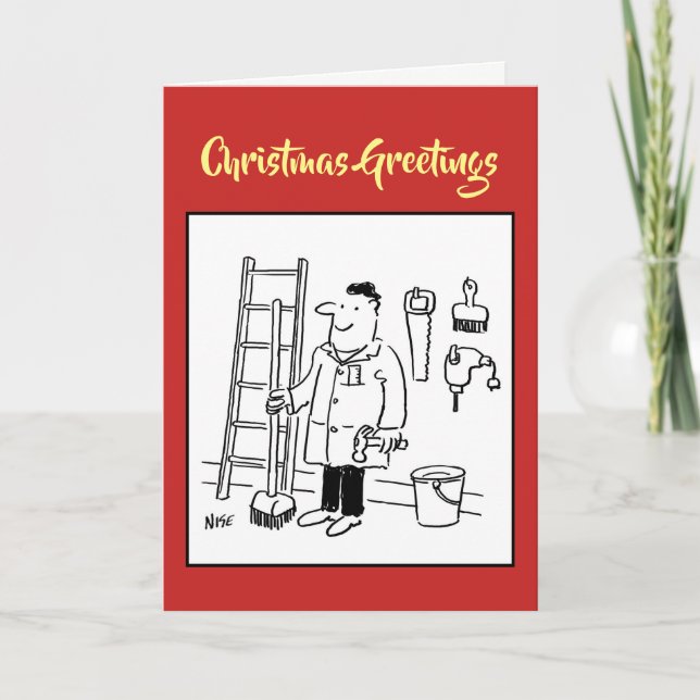 Odd Job Handyman Christmas Card (Front)