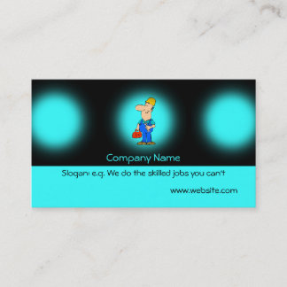 Odd-job handyman service on blue spotlight effect business card